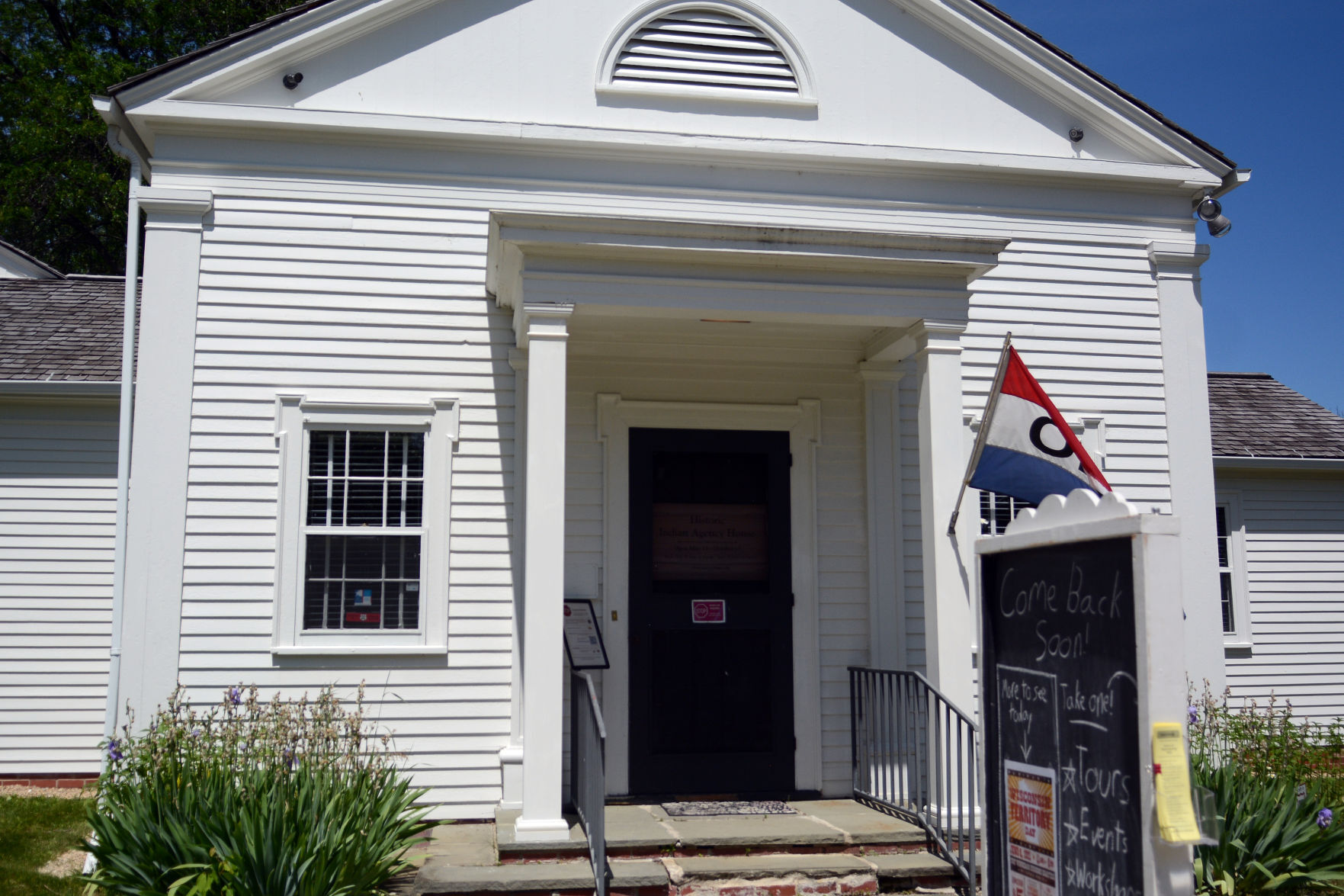 Historical reenactment at Indian Agency House